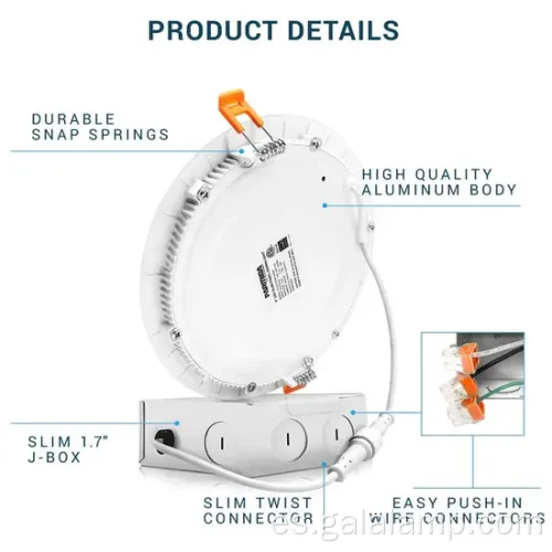 Luz de techo LED de 12W de 12W para interiores modernos